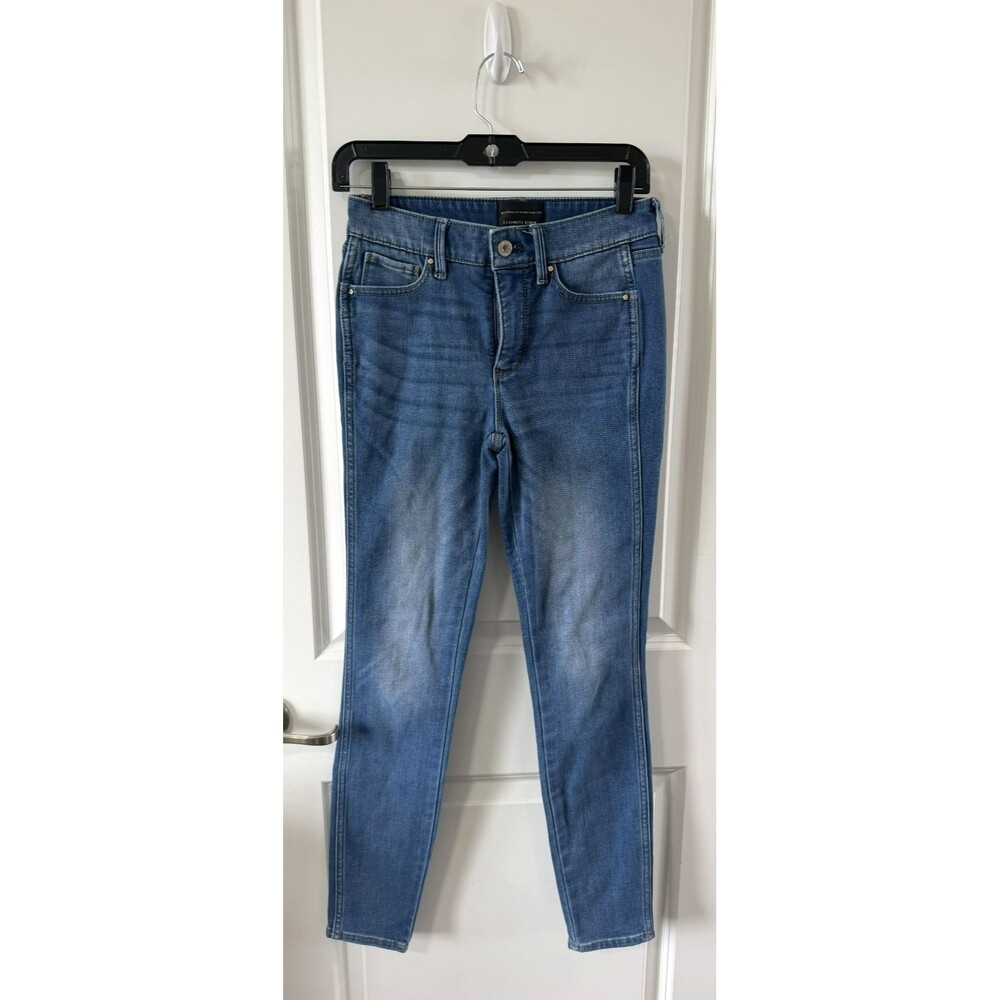 WHITE HOUSE BLACK MARKET WHBM HIGH-RISE 0 CASHMERE DENIM SKINNY JEANS-NWOT